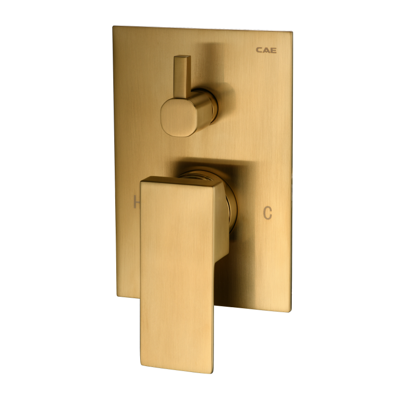 CAE Thames 2-Way Concealed Lever Handle Tub/Shower Mixer- Matte Gold ...