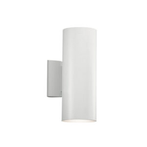 Kichler 12" Cylinder Outdoor Wall Light - White - Image 1