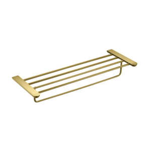 CAE Double Towel Bar and Shelf 9501 Series - Brushed Brass (BNB)