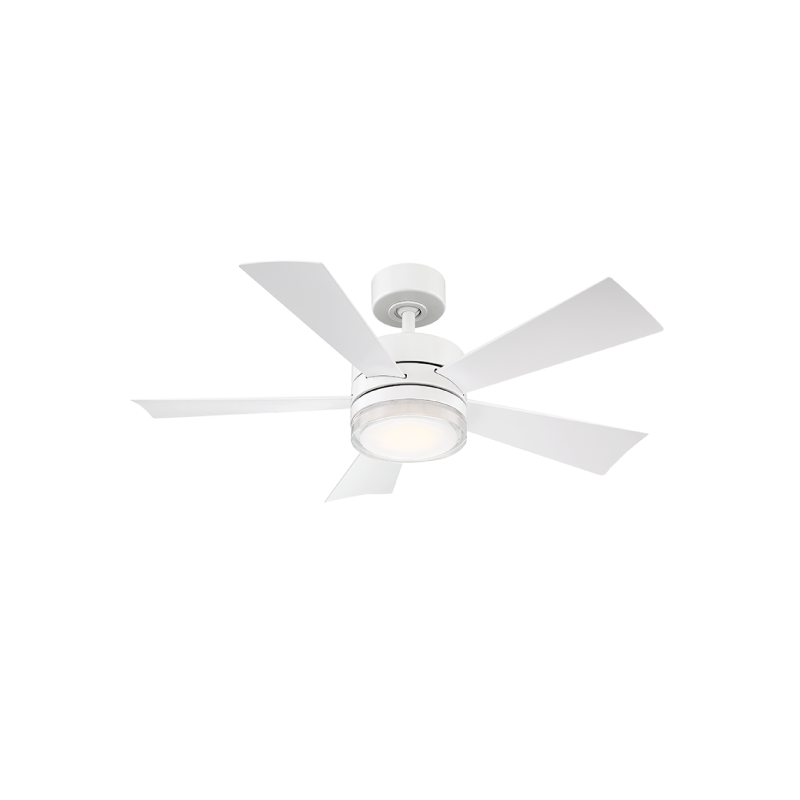 Modern Forms Vox 38” Matte White Ceiling Fan DC Wet Listed Platinum
