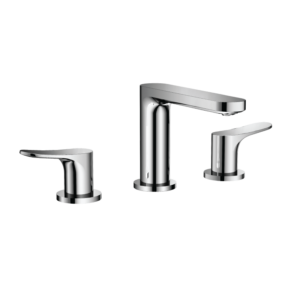 CAE Ledro Double Handle 3 Hole Vanity Faucet - Chrome