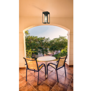 Eglo Walker Hill Outdoor Flush Mount - Matte Black - Image 2